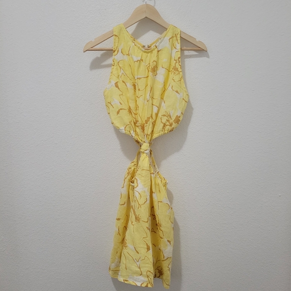 FAITHFUL THE BRAND Anthropologie Linen Cut-Out Mini Dress - Picture 14 of 14